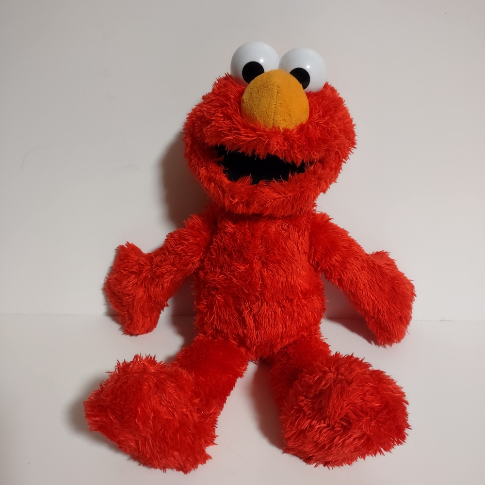 Sesame Street Tickle Me Elmo Laughing Stuffed Animal Plush Toy 2016 14" Tested